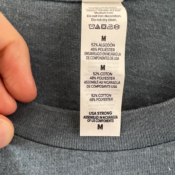 Santa Barbara Running Co. Tee workout top t-shirt California blue pink Medium - Picture 6 of 7